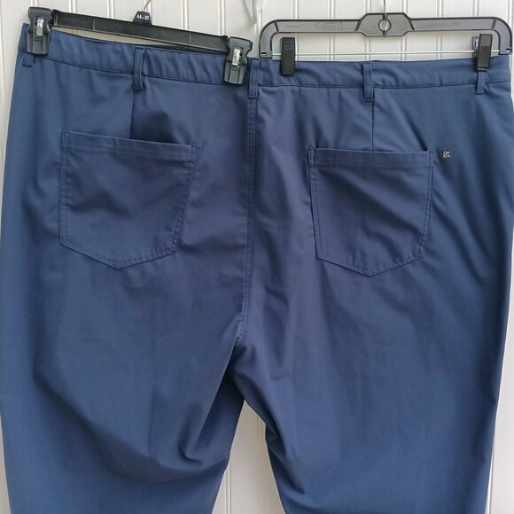 01 ALGO Pants 52 x 30 Navy Blue Performance Fit Moisture Wicking UPF 40 Mens - Picture 8 of 13